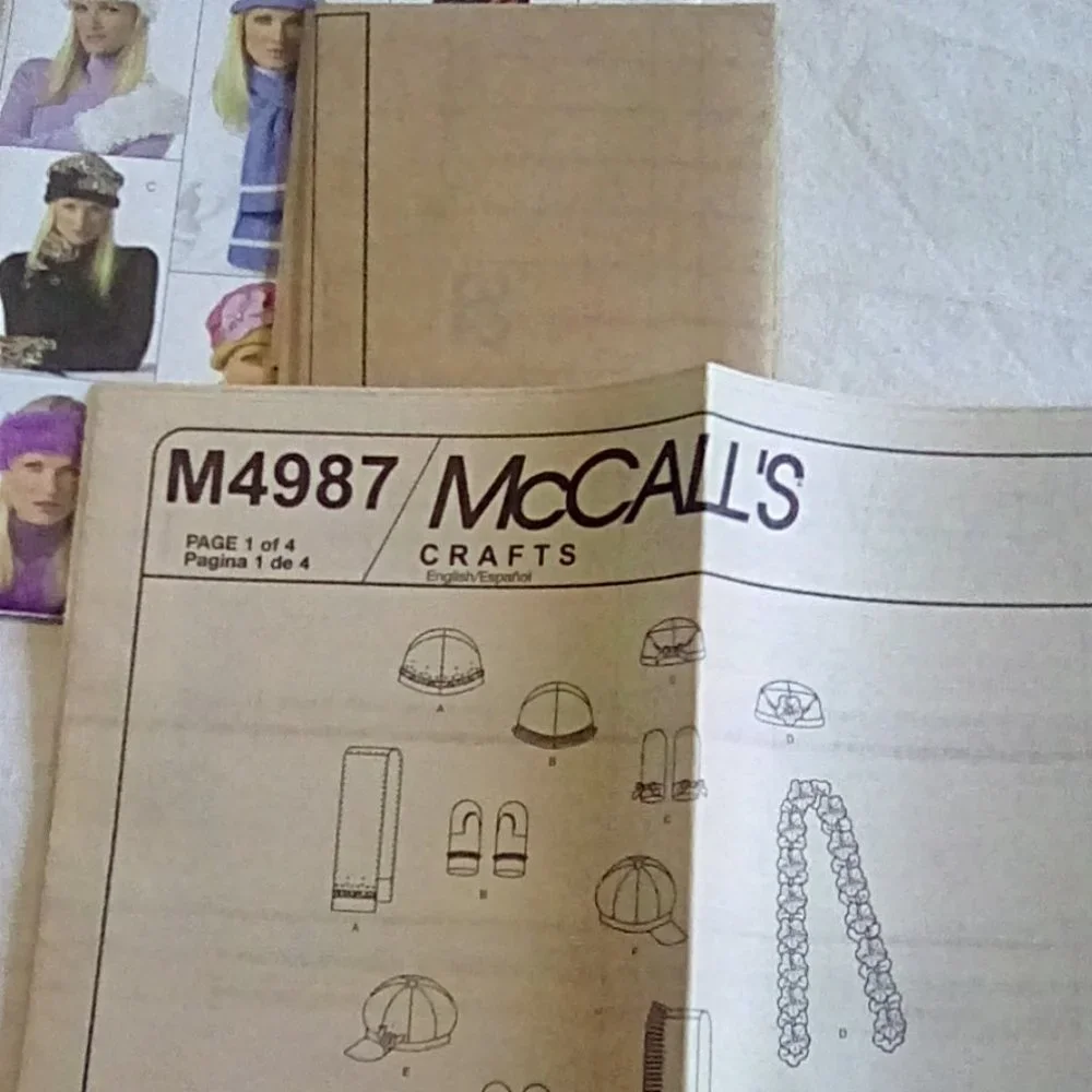 McCall's M4987 Fashion Accessories, hats, scarves